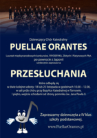 Plakat przesłuchań do Puellae Orantes